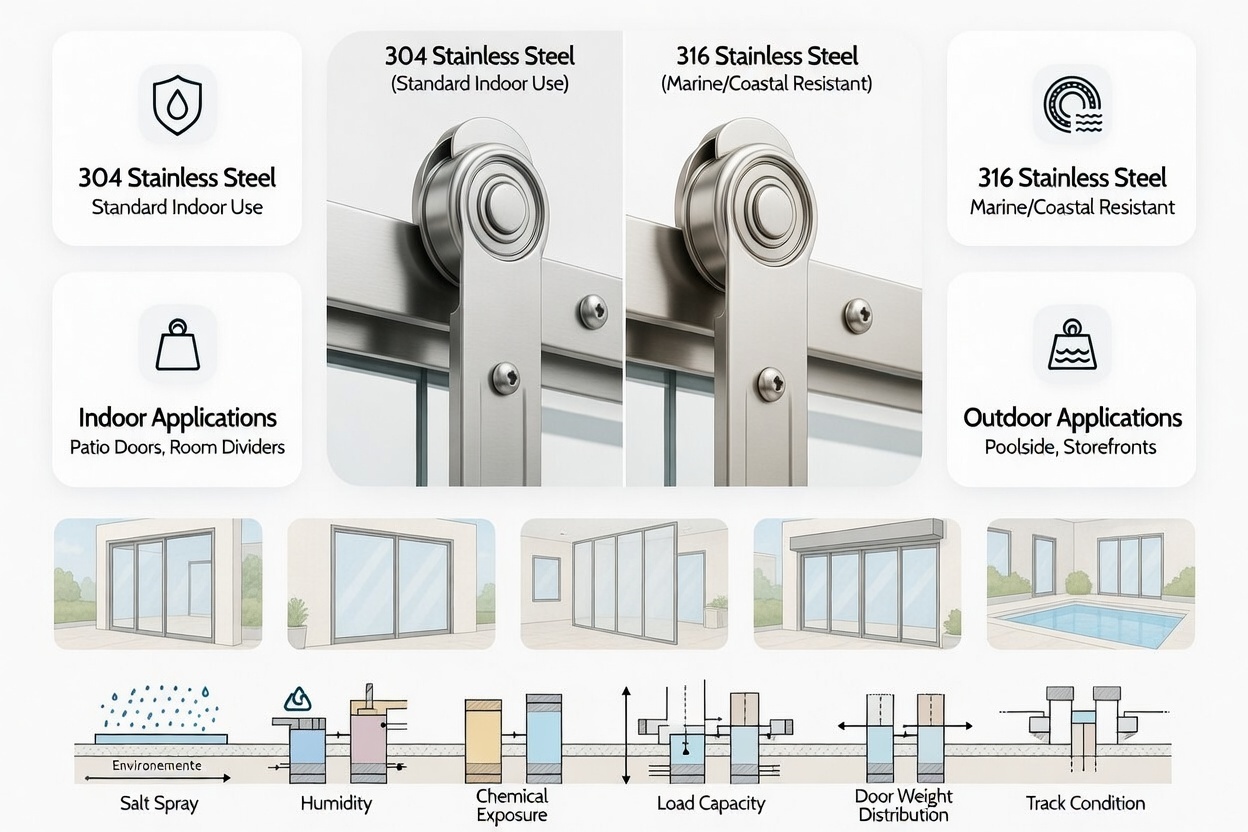 Stainless Steel Sliding Door Rollers